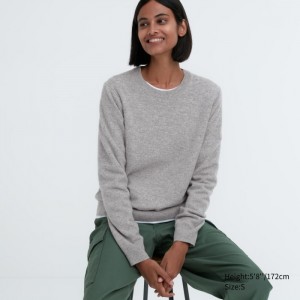 Sveter Uniqlo Cashmere Crew Neck Long-Sleeve Damske Siva Slovensko | W731461