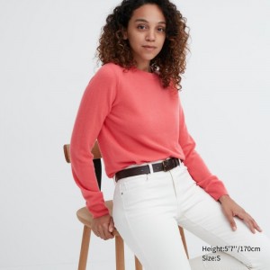 Sveter Uniqlo Cashmere Crew Neck Long-Sleeve Damske Ruzove Slovensko | Z985645