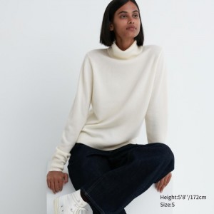 Sveter Uniqlo Cashmere Turtleneck Damske Biele Slovensko | V970552