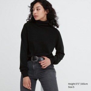 Sveter Uniqlo Cashmere Turtleneck Damske Čierne Slovensko | L896769