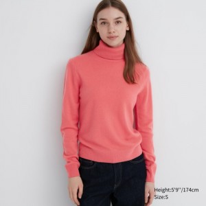 Sveter Uniqlo Cashmere Turtleneck Damske Ruzove Slovensko | H094474