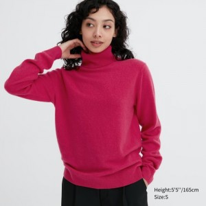 Sveter Uniqlo Cashmere Turtleneck Damske Ruzove Slovensko | P650534