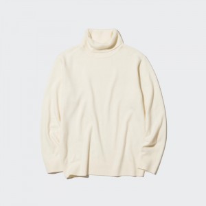 Sveter Uniqlo Cashmere Turtleneck Long-Sleeve (2022 Edition) Panske Biele Slovensko | N331327