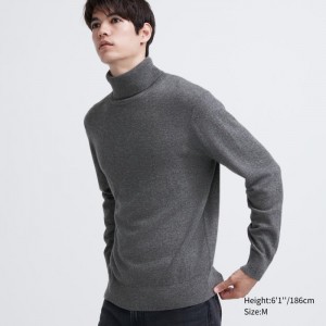 Sveter Uniqlo Cashmere Turtleneck Long-Sleeve Panske Siva Slovensko | X685774