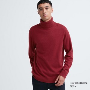 Sveter Uniqlo Cashmere Turtleneck Long-Sleeve Panske Wine Slovensko | Z870831