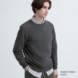 Sveter Uniqlo Premium Lambswool Crew Neck Panske Siva Slovensko | S881177