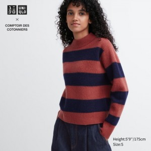 Sveter Uniqlo Premium Lambswool Long-Sleeve Damske Červené Slovensko | G759701