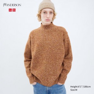Sveter Uniqlo Souffle Yarn Mock Neck Panske Oranžové Slovensko | P218423