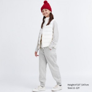 Teplakove Nohavice Uniqlo Pile-Podsite Detske Svetlo Siva Slovensko | G231541