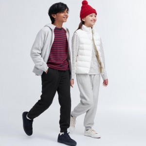 Teplakove Nohavice Uniqlo Pile-Podsite Detske Čierne Slovensko | R143970