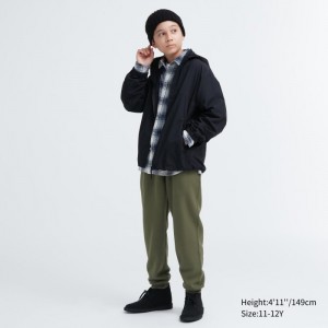Teplakove Nohavice Uniqlo Pile-Podsite Detske Olivovo Zelená Slovensko | H462561