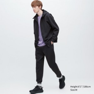 Teplakove Nohavice Uniqlo Stretch Dry Panske Čierne Slovensko | B268205