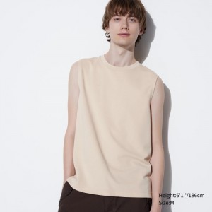 Tielko Uniqlo AIRism Bavlnene Bez Rukavov Panske Natural Slovensko | W505337