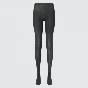 Pančuchové Nohavice Uniqlo HEATTECH Pletené Damske Tmavo Siva Slovensko | B637819