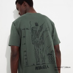 Tricko Grafika Uniqlo Attack on Titan UT (Kratke-Sleeve) Damske Zelene Slovensko | R188745