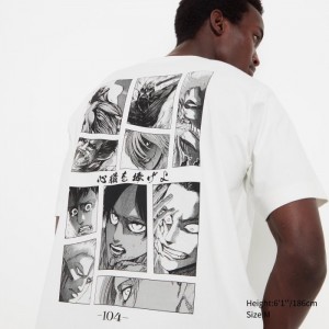 Tricko Grafika Uniqlo Attack on Titan UT (Kratke Sleeve) Damske Biele Slovensko | P173994