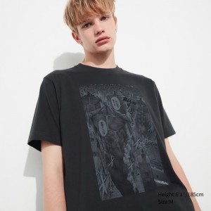 Tricko Grafika Uniqlo Attack on Titan UT (Kratke-Sleeve) Damske Tmavo Siva Slovensko | Z418409
