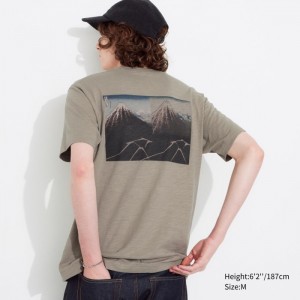 Tricko Grafika Uniqlo Hokusai Remixed UT (Kratke-Sleeve) Panske Béžové Slovensko | R772061