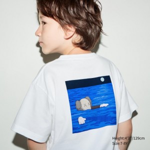 Tricko Grafika Uniqlo KAWS UT (Kratke-Sleeve) Detske Biele Slovensko | P224197