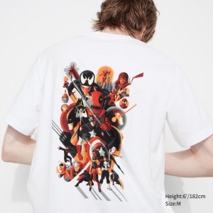 Tricko Grafika Uniqlo Marvel Art Podkategória by Mondo UT (Kratke-Sleeve) Panske Biele Slovensko | G633066