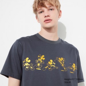 Tricko Grafika Uniqlo Mickey Shines UT (Kratke-Sleeve) Panske Siva Slovensko | W559844