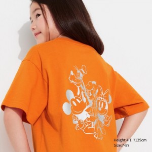 Tricko Grafika Uniqlo Mickey Shines UT (Kratke-Sleeve) Detske Oranžové Slovensko | S942304