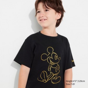 Tricko Grafika Uniqlo Mickey Shines UT (Kratke-Sleeve) Detske Čierne Slovensko | L564184