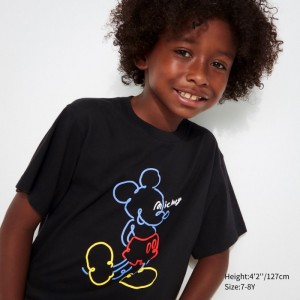 Tricko Grafika Uniqlo Mickey Stands UT (Kratke Sleeve) Detske Čierne Slovensko | L657846