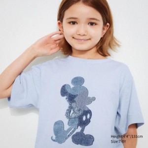 Tricko Grafika Uniqlo Mickey Stands UT (Kratke Sleeve) Detske Svetlo Modre Slovensko | J686386