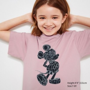 Tricko Grafika Uniqlo Mickey Stands UT (Kratke Sleeve) Detske Ruzove Slovensko | H640229