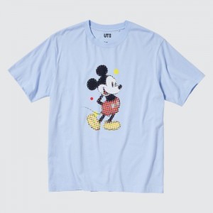 Tricko Grafika Uniqlo Mickey Stands UT (Kratke Sleeve) Damske Svetlo Modre Slovensko | A888002