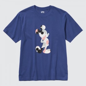 Tricko Grafika Uniqlo Mickey Stands UT (Kratke Sleeve) Damske Modre Slovensko | G651362