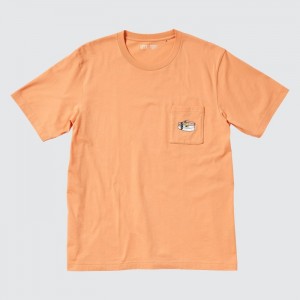 Tricko Grafika Uniqlo Peanuts Hawaii UT (Kratke Sleeve) Damske Oranžové Slovensko | Y641701