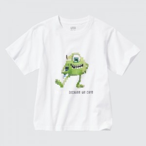 Tricko Grafika Uniqlo Pixar Art UT (Kratke-Sleeve) (Adam Lister) Detske Biele Slovensko | K359392