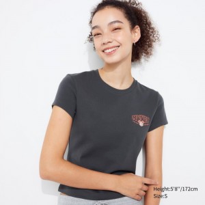 Tricko Grafika Uniqlo Podkategória UT (Kratke-Sleeve) Damske Tmavo Siva Slovensko | M309950