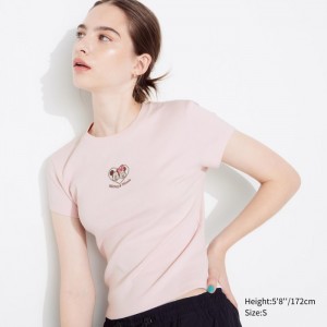 Tricko Grafika Uniqlo Podkategória UT (Kratke-Sleeve) Damske Ruzove Slovensko | R264560