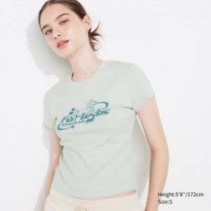 Tricko Grafika Uniqlo Podkategória UT (Kratke-Sleeve) Damske Svetlo Zelene Slovensko | Y335822