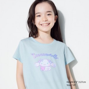 Tricko Grafika Uniqlo Sanrio characters Cropped UT (Kratke-Sleeve) Detske Svetlo Modre Slovensko | X080802