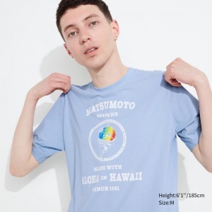 Tricko Grafika Uniqlo The Brands Hawaii UT (Kratke-Sleeve) (Matsumoto Shave Ice) Panske Modre Slovensko | L967781