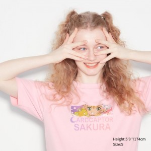 Tricko Grafika Uniqlo The World of CLAMP UT (Kratke Sleeve) Damske Ruzove Slovensko | R191941