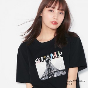 Tricko Grafika Uniqlo The World of CLAMP UT (Kratke Sleeve) Damske Čierne Slovensko | U079745