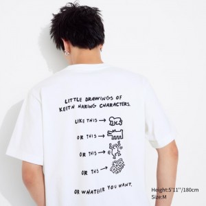 Tricko Grafika Uniqlo UT Archive UT (Kratke-Sleeve) (Keith Haring) Panske Biele Slovensko | O634571