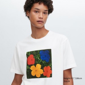 Tricko Grafika Uniqlo UT Archive UT (Kratke Sleeve) (Andy Warhol) Panske Biele Slovensko | E887574
