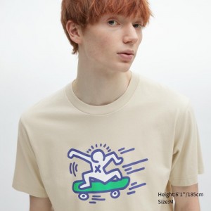 Tricko Grafika Uniqlo UT Archive UT (Kratke Sleeve) (Keith Haring) Damske Natural Slovensko | H632000