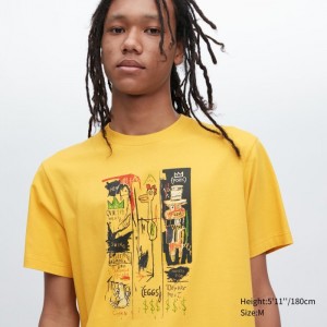 Tricko Grafika Uniqlo UT Archive UT (Kratke Sleeve) (Jean-Michel Basquiat) Damske Žlté Slovensko | M631786
