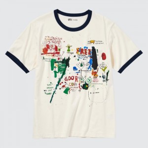 Tricko Grafika Uniqlo UT Archive UT (Kratke-Sleeve) (Jean-Michel Basquiat) Panske Biele Slovensko | L420194