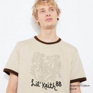 Tricko Grafika Uniqlo UT Archive UT (Kratke-Sleeve) (Keith Haring) Panske Natural Slovensko | I847744