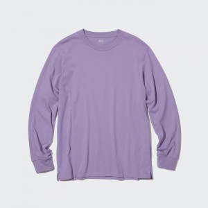 Tricko Uniqlo AIRism Bavlnene UV Protection Crew Neck Long-Sleeve (2022 Edition) Damske Nachový Slovensko | T756091