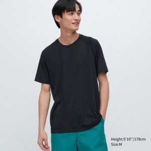 Tricko Uniqlo DRY-EX Crew Neck Kratke-Sleeve Panske Čierne Slovensko | L699183