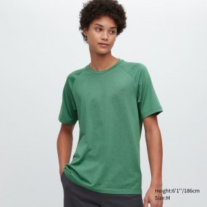 Tricko Uniqlo DRY-EX Crew Neck Kratke-Sleeve Panske Zelene Slovensko | D780341